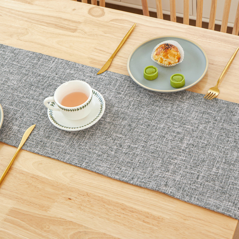 New Thick Linen Solid Color Li - đánh giá và giá Linen Table Runner
