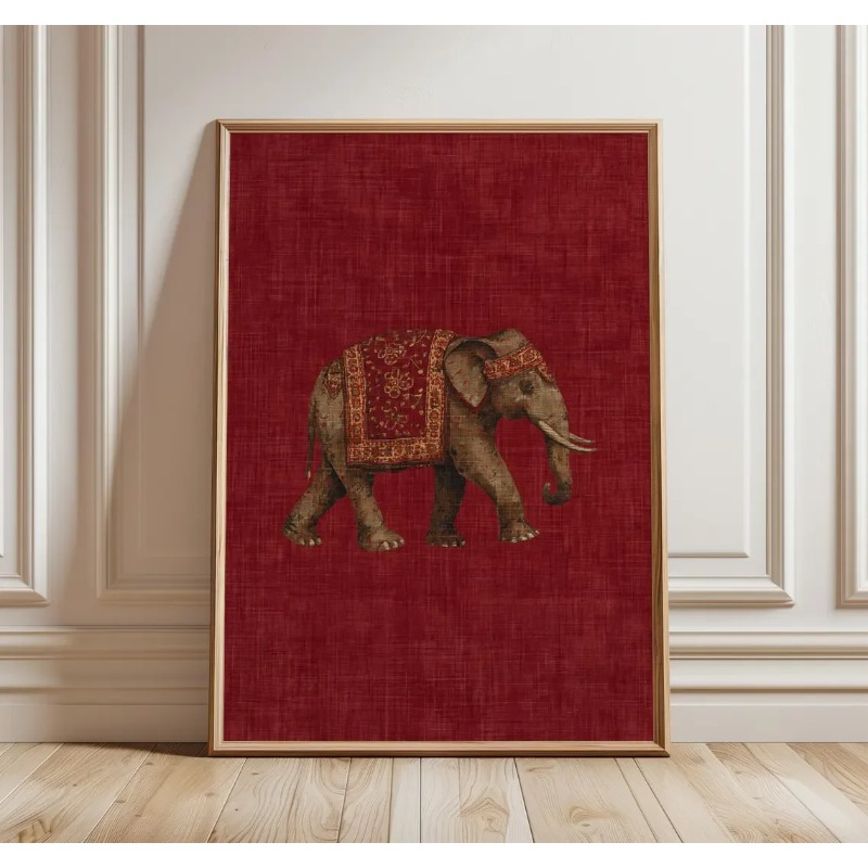 Indian Elephant Pattern Print, - đánh giá và giá Home Decor Indonesia