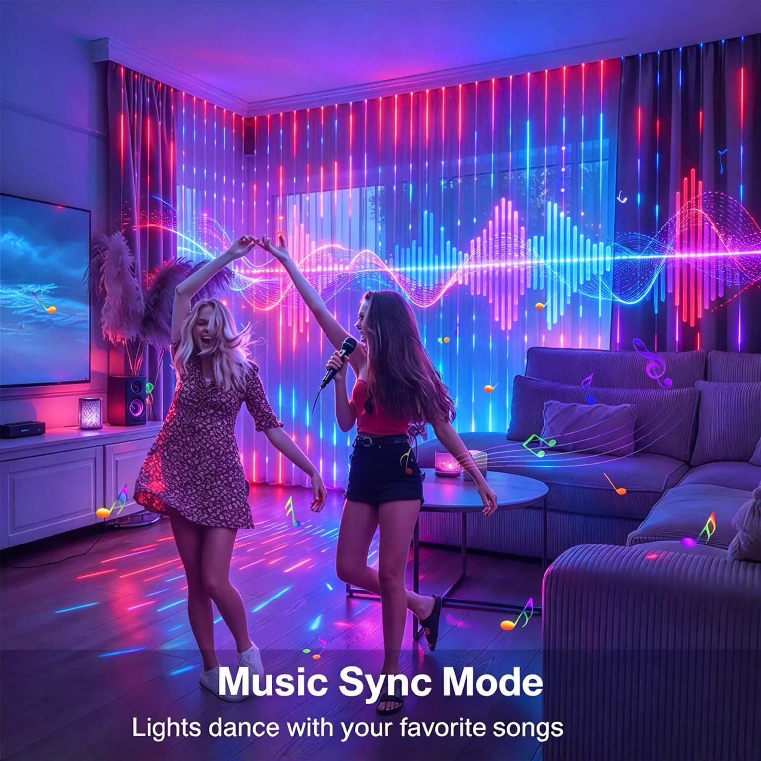 Smart LED Curtain String Light - đánh giá và giá Home Decor Free App