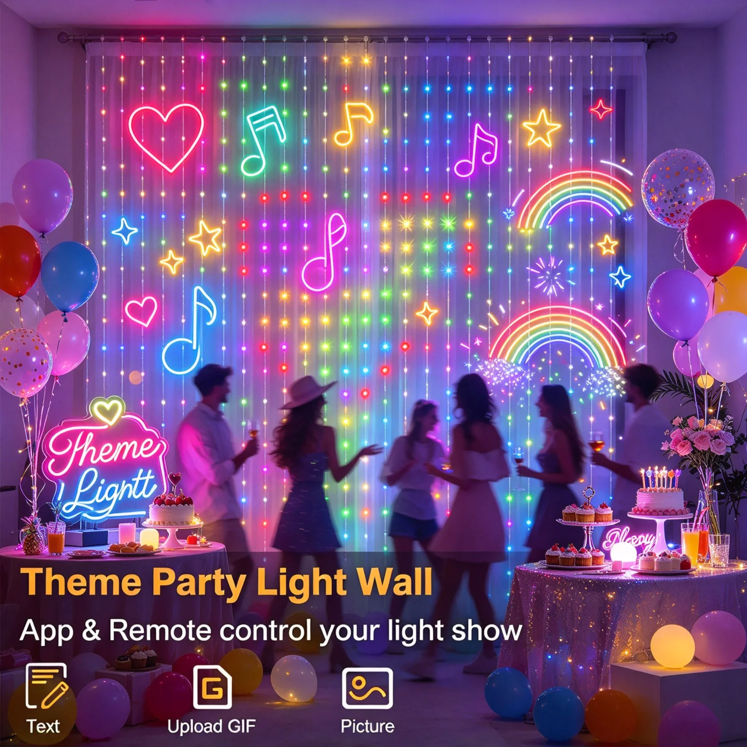 Smart LED Curtain String Light - đánh giá và giá Home Decor Free App