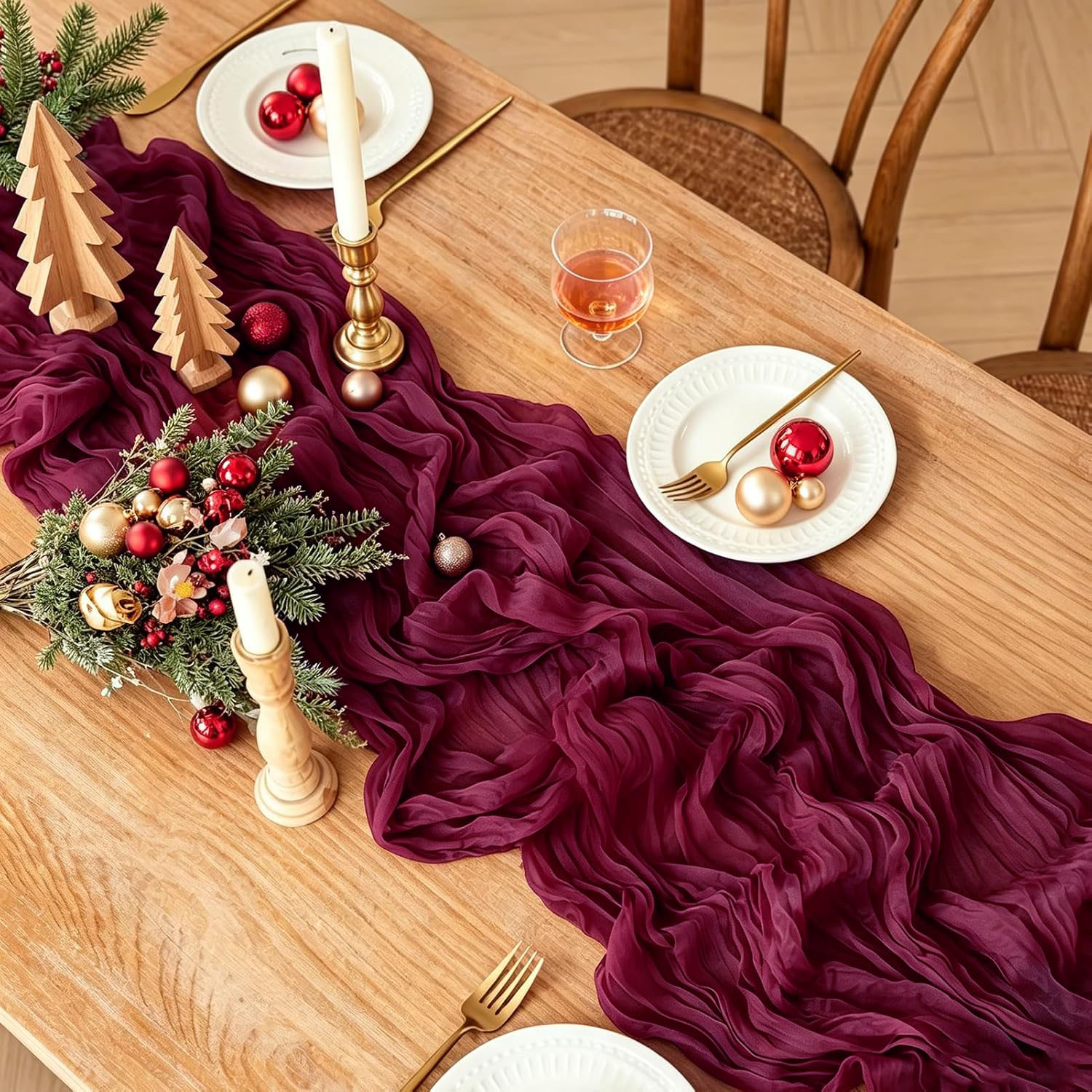 10Pcs Cheesecloth Table Runner - đánh giá và giá Linen Table Runner