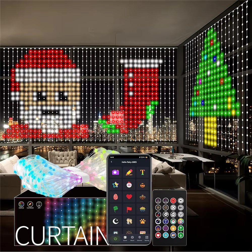 Smart RGB Pixel Curtain Lights - đánh giá và giá Home Decor Free App