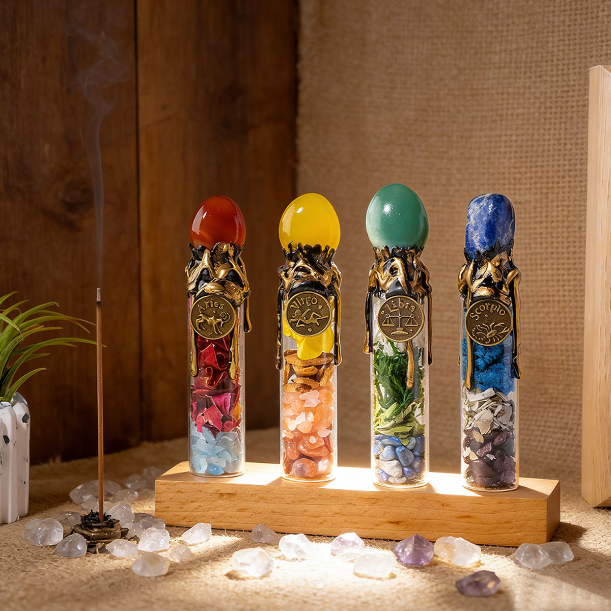 1PC Natural Crystal Zodiac Wis - đánh giá và giá Home Decor Y2K
