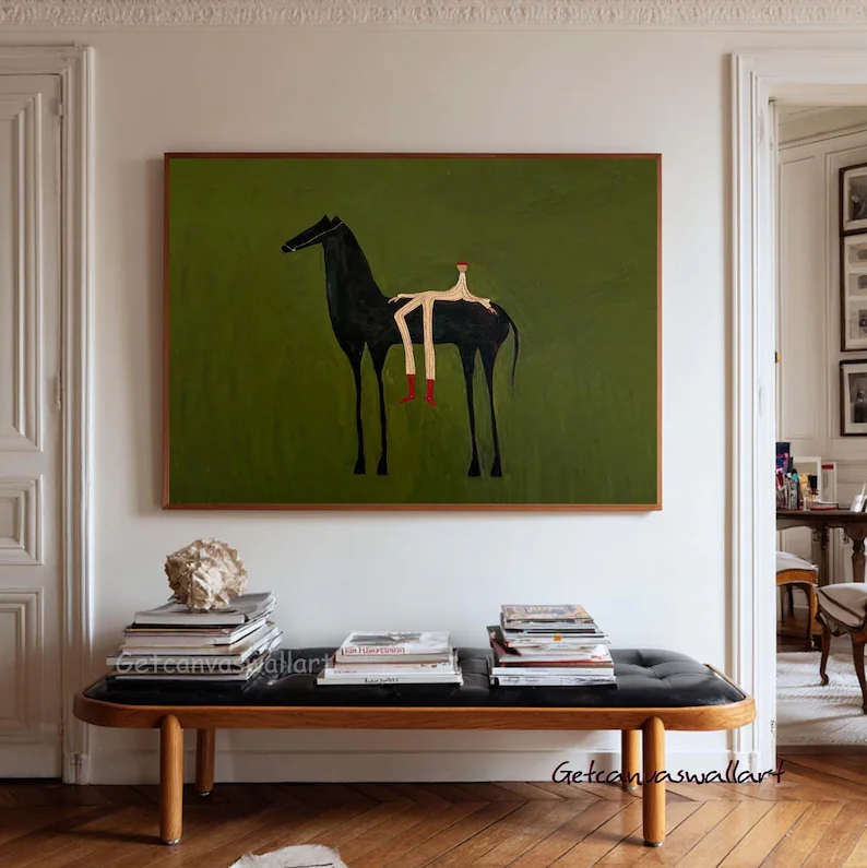Modern Abstract Western Horse  - đánh giá và giá Home Decor Theme