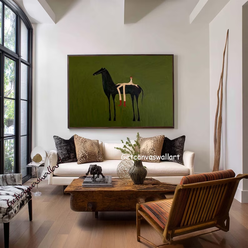 Modern Abstract Western Horse  - đánh giá và giá Home Decor Theme