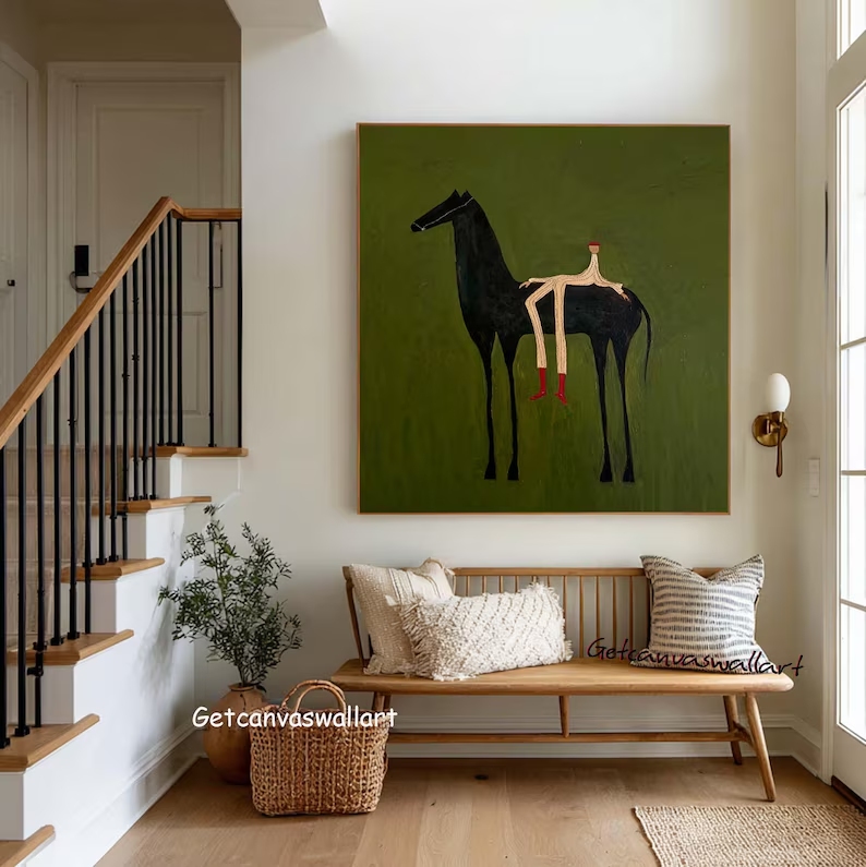Modern Abstract Western Horse  - đánh giá và giá Home Decor Theme