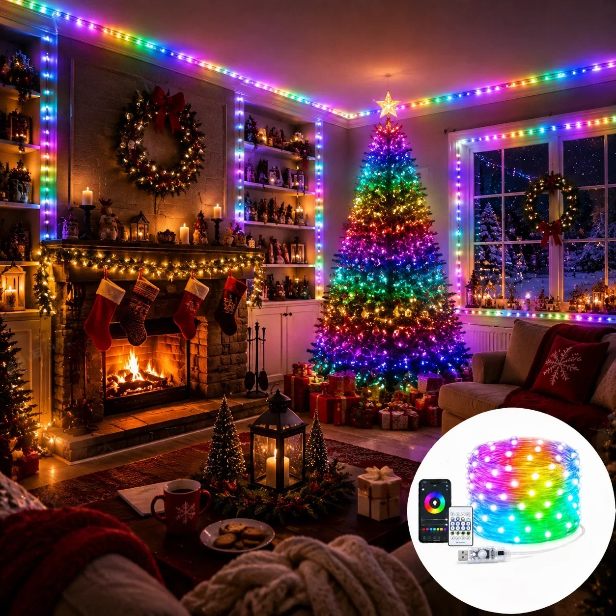 Smart Bluetooth RGB LED String - đánh giá và giá Home Decor Free App