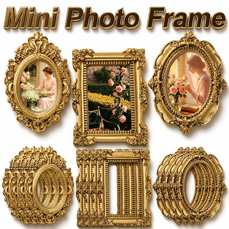 10/5pcs Vintage Resin Mini Pho - đánh giá và giá Bamboo Photo Frame